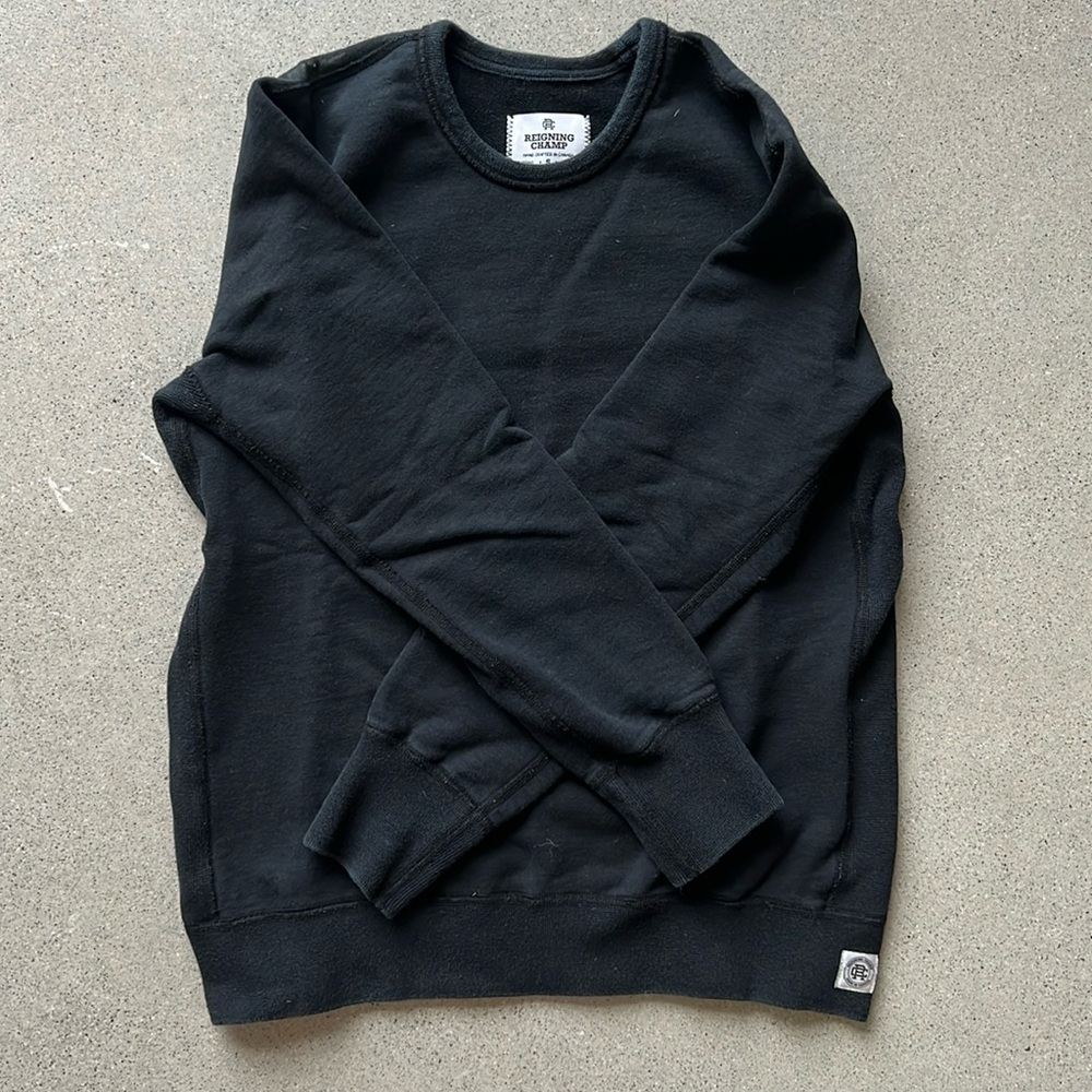 Reigning Champ midweight terry crewneck sweatshirt - S - Black